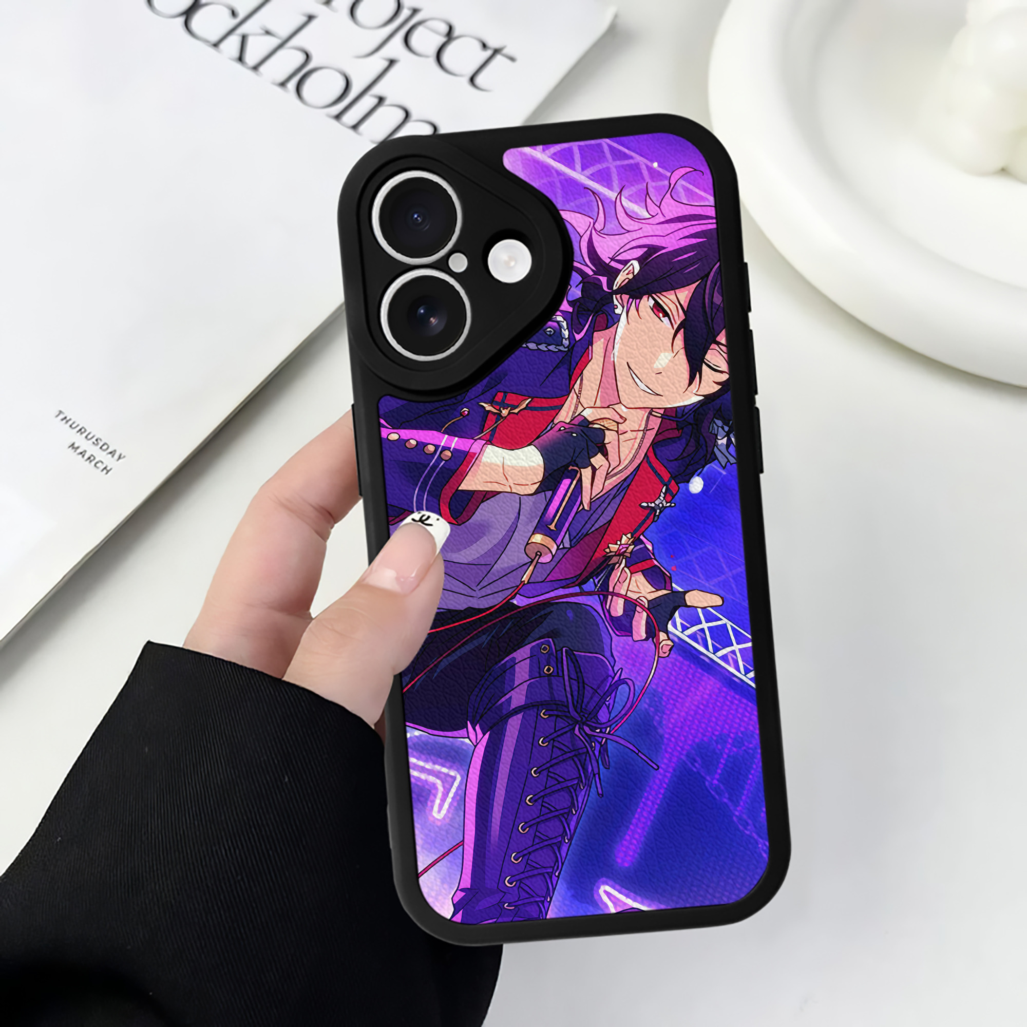 （画像用） あんさんぶるスターズ! Ensemble Stars 【iPhone 16シリーズ対応】シリコンスマホケース（レザー調） 材質：シリコン